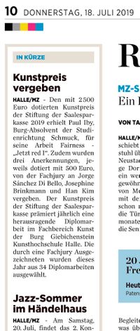 Mitteldeutsche Zeitung 18.07.2019
