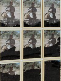 Souvenir: Digital Fotografie, Steinkohle, 9 Objektrahmen 47cm x 32cm x 3cm, Ausstellung How to Stay - a wandering exhibition | Hof, 2023.